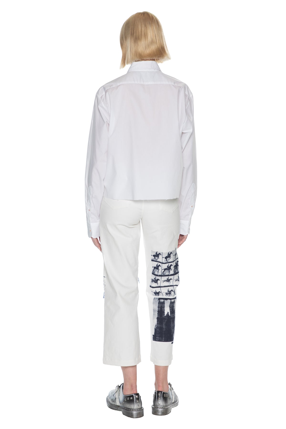 'SKETCHY' CROPPED CLASSIC SHIRT -  - Libertine