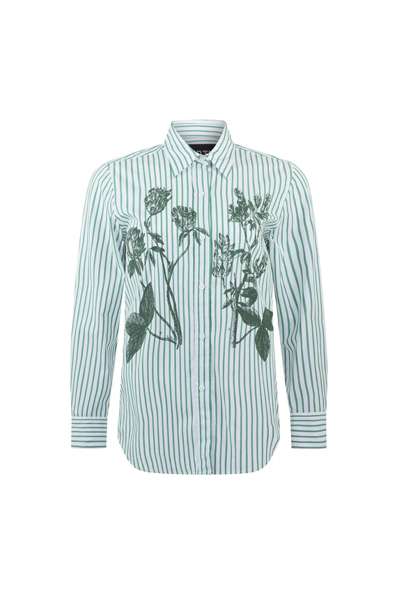 'GREEN BOTANICAL' WOMEN'S NEW CLASSIC SHIRT - - Libertine - Main image