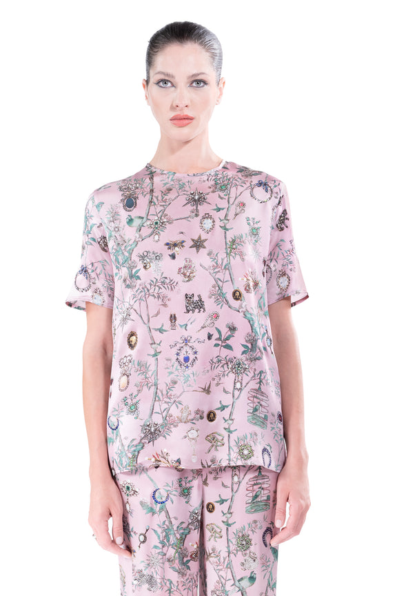 'Pauline De Rothschild' Short Sleeve Blouse -  - Libertine