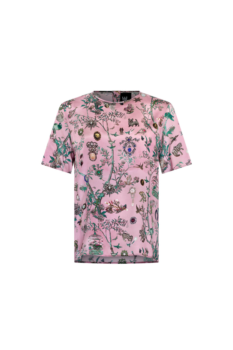 'Pauline De Rothschild' Short Sleeve Blouse - - Libertine