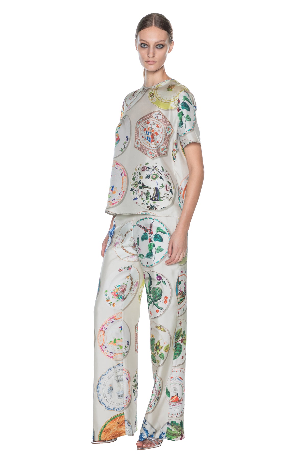 'CHELSEA PLATES' SHORT SLEEVE BLOUSE - TOPS - Libertine