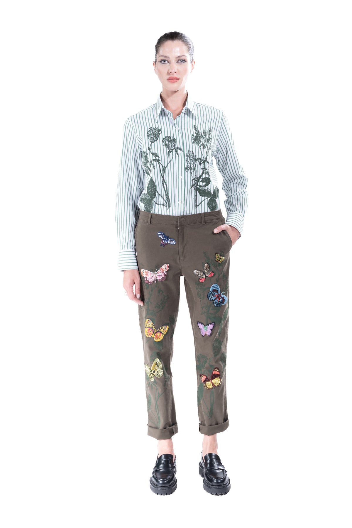 'Millions of Butterflies' Women's Chinos - - Libertine