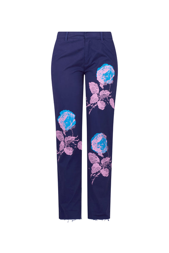 'STONE ROSES' WOMEN'S NAVY CHINOS - - Libertine - Main image