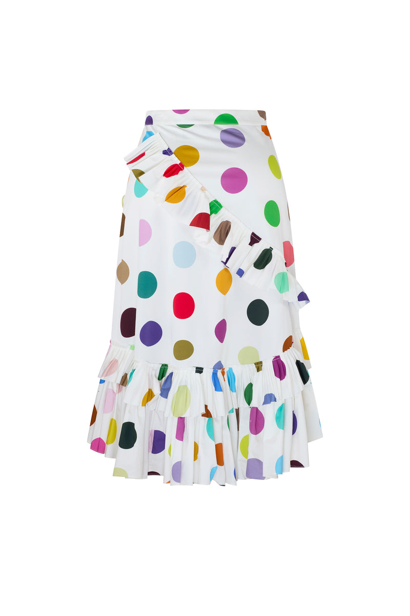 'SPOTS' SUMMER RUFFLED SKIRT - - Libertine