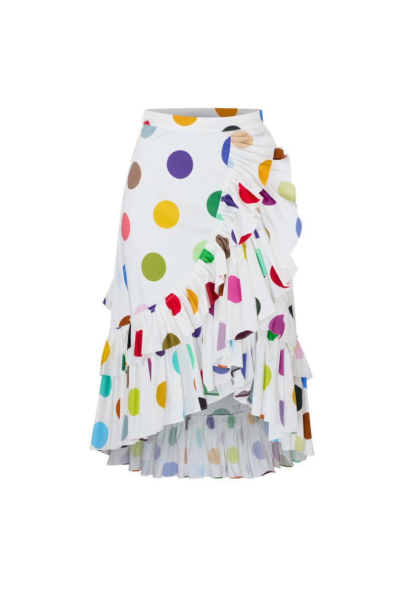 'SPOTS' SUMMER RUFFLED SKIRT - - Libertine