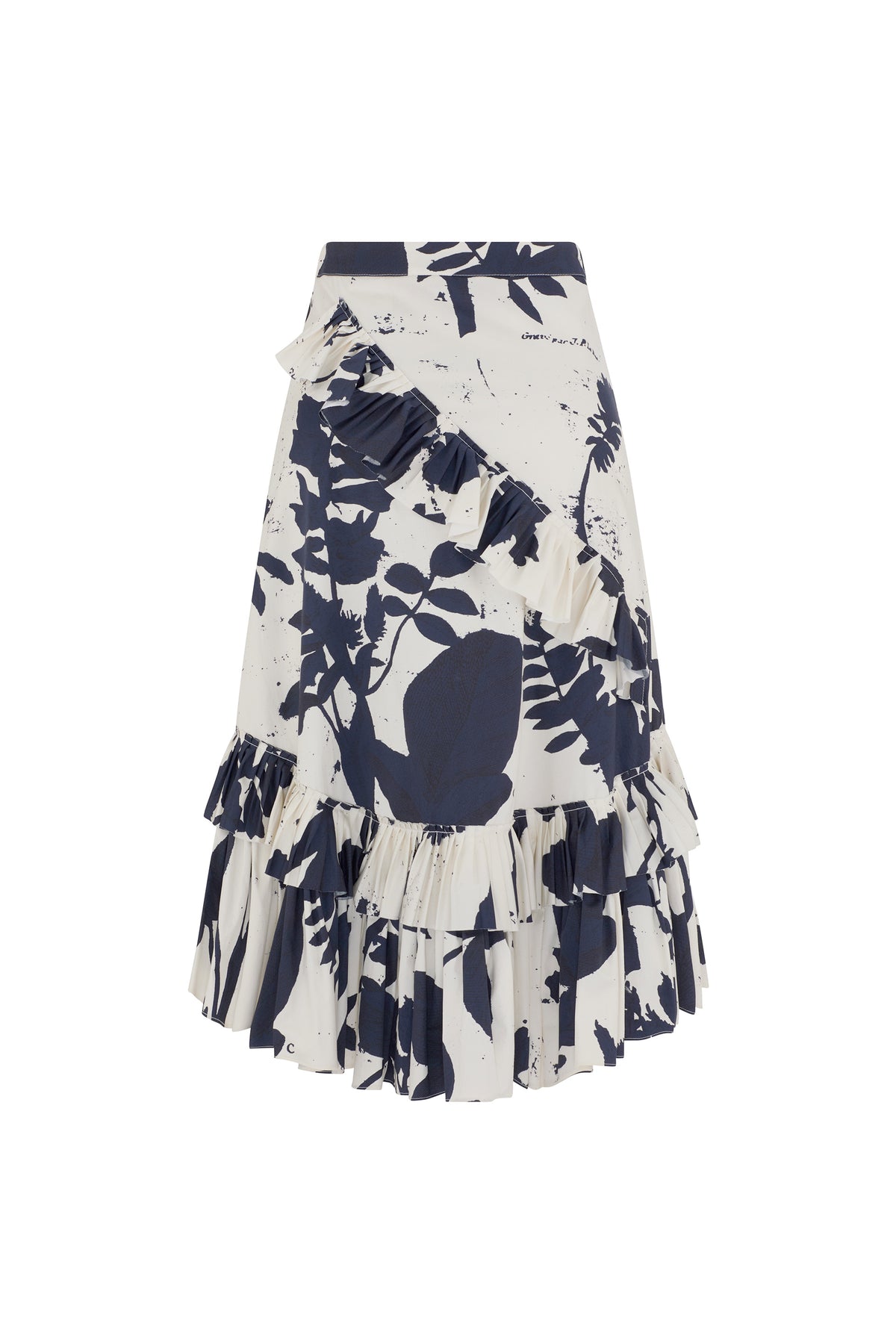 'CYANOTYPES' SUMMER RUFFLED SKIRT - - Libertine