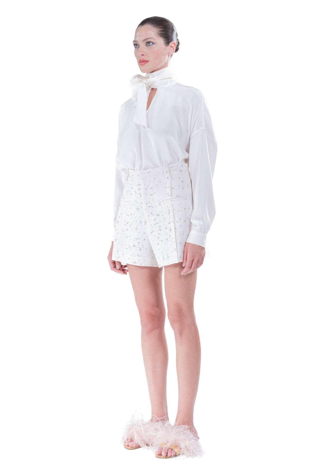 'HEAVY STARDUST' HIGH WAISTED SHORTS -  - Libertine