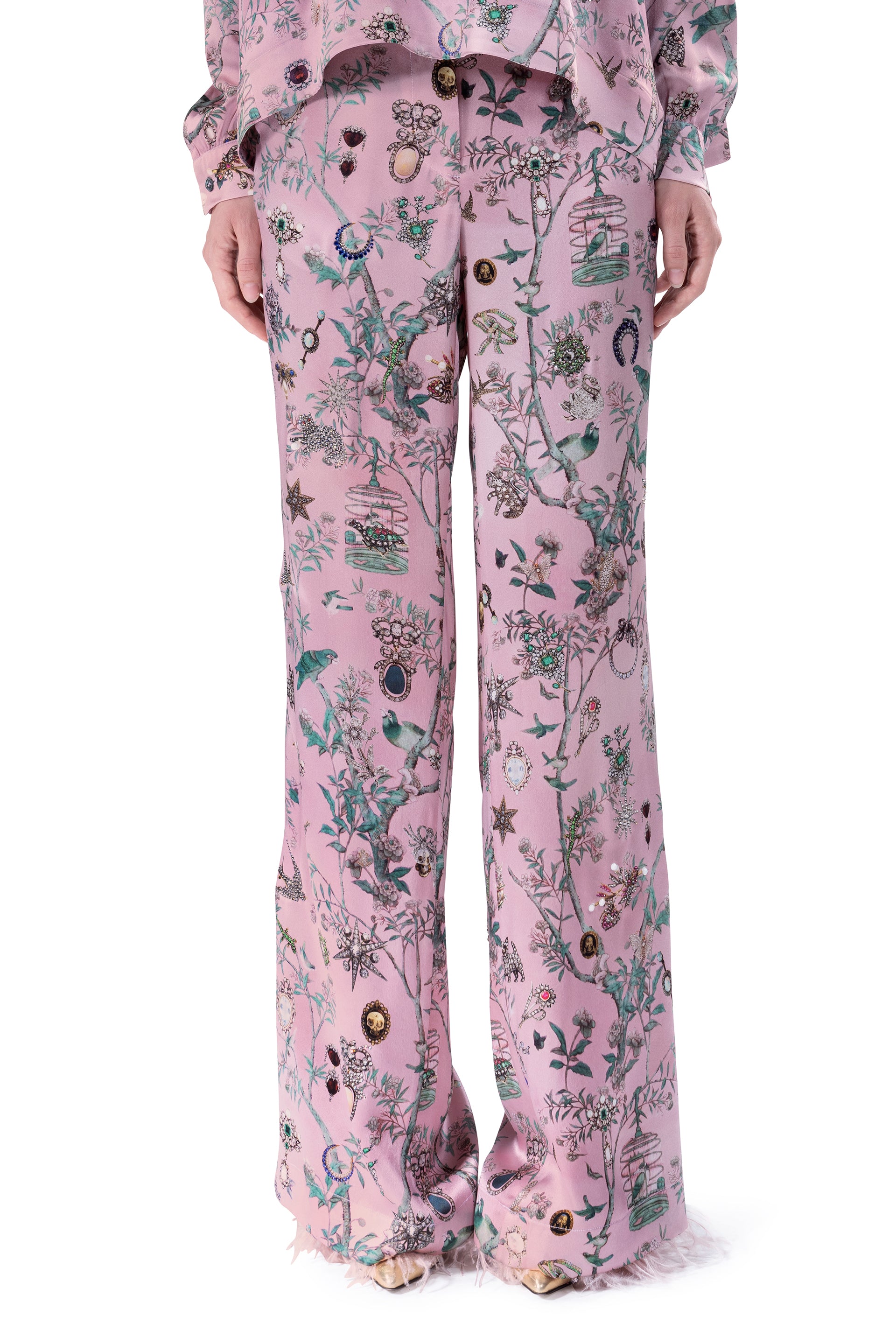 'Pauline De Rothschild' Wide Leg Pants