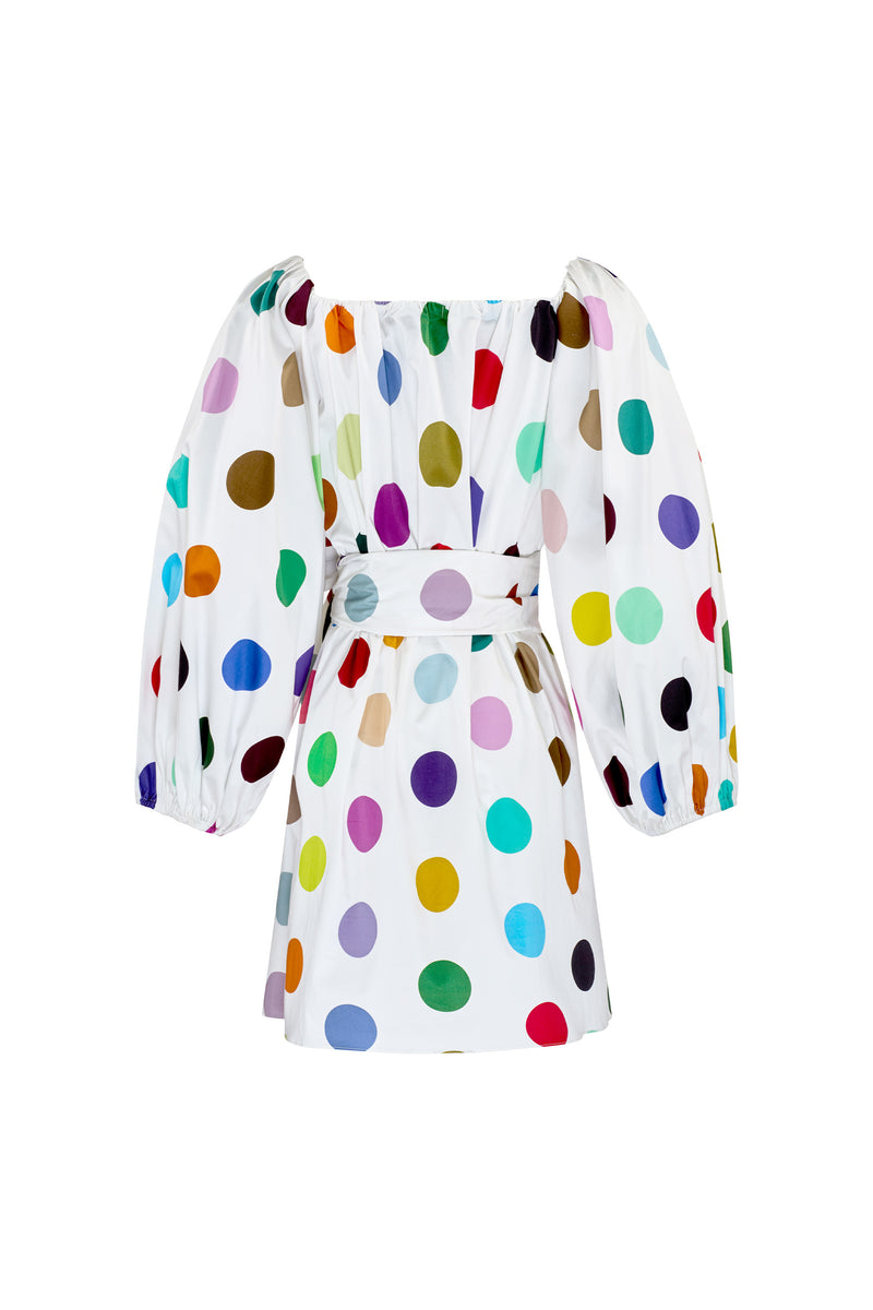 'SPOTS' OFF THE SHOULDER DRESS - - Libertine