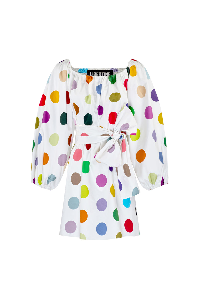 'SPOTS' OFF THE SHOULDER DRESS - - Libertine