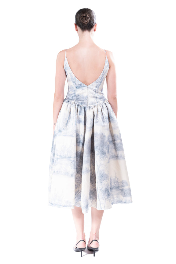 'Blue Pastoral' Tea Time Dress -  - Libertine