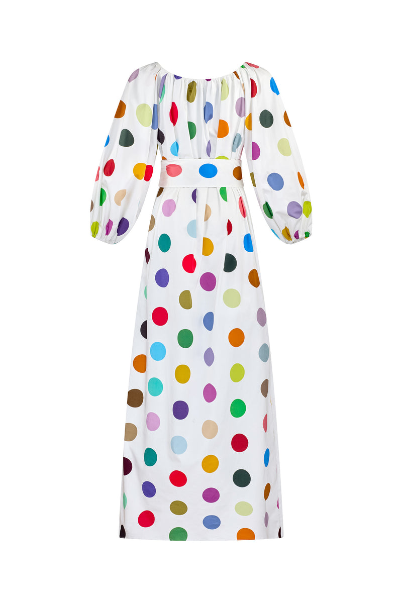 'SPOTS' OFF THE SHOULDER MAXI - - Libertine