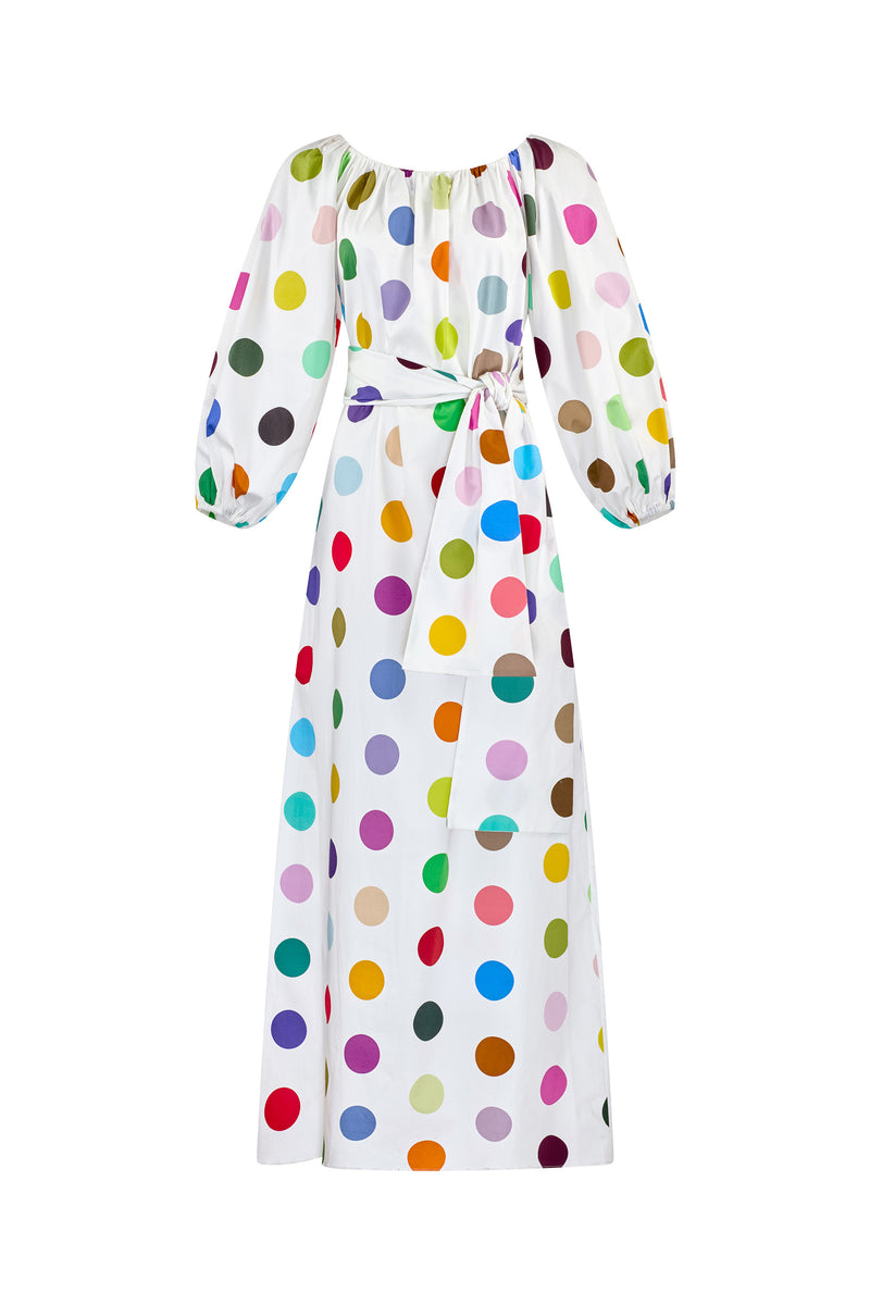 'SPOTS' OFF THE SHOULDER MAXI - - Libertine
