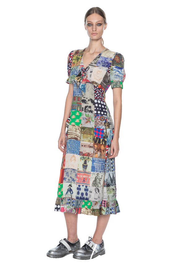 'BLOOMSBURY COLLAGE' SICILIAN DRESS - DRESSES - Libertine