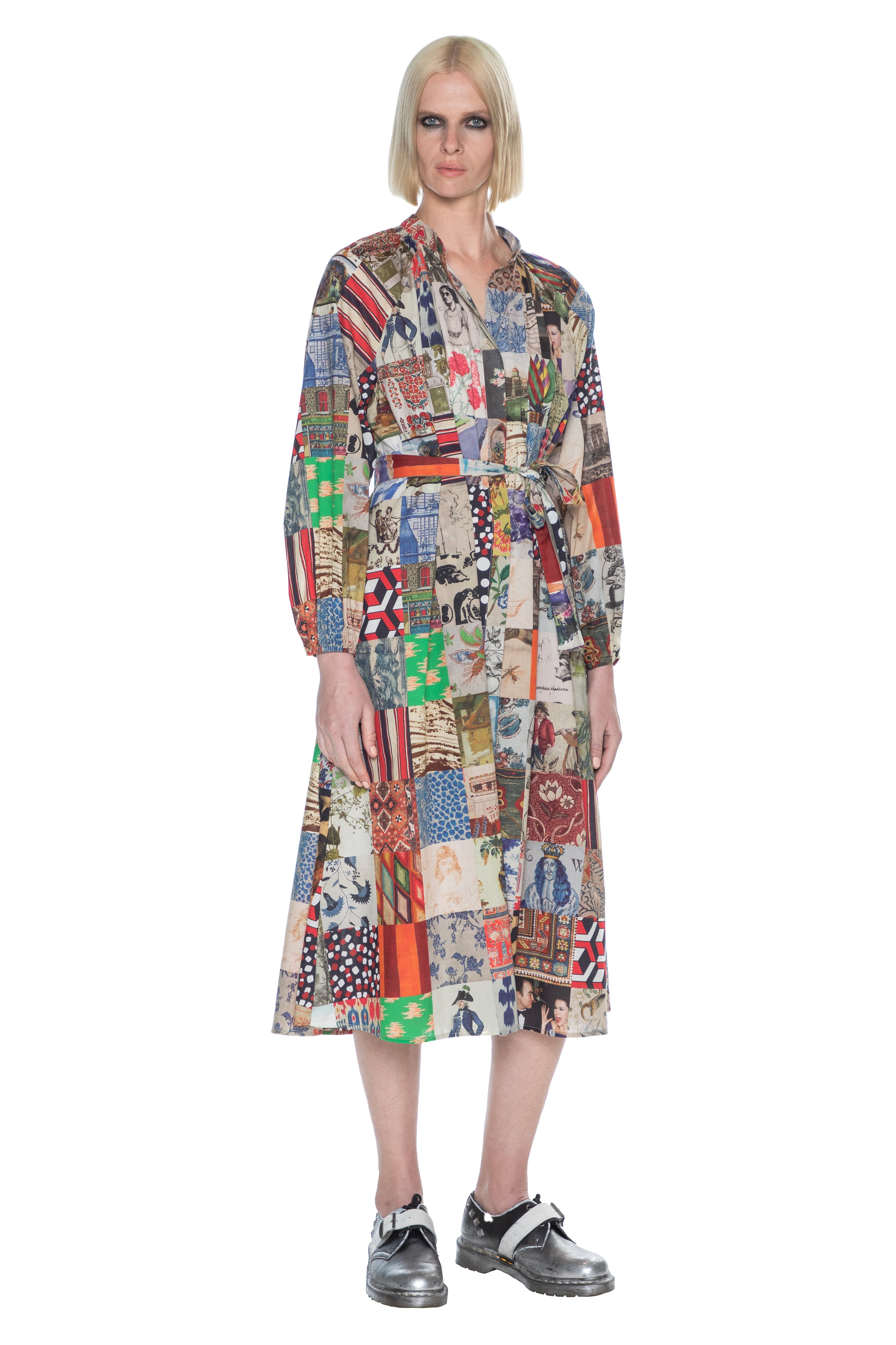 'BLOOMSBURY COLLAGE' LINDSEY DRESS - DRESSES - Libertine