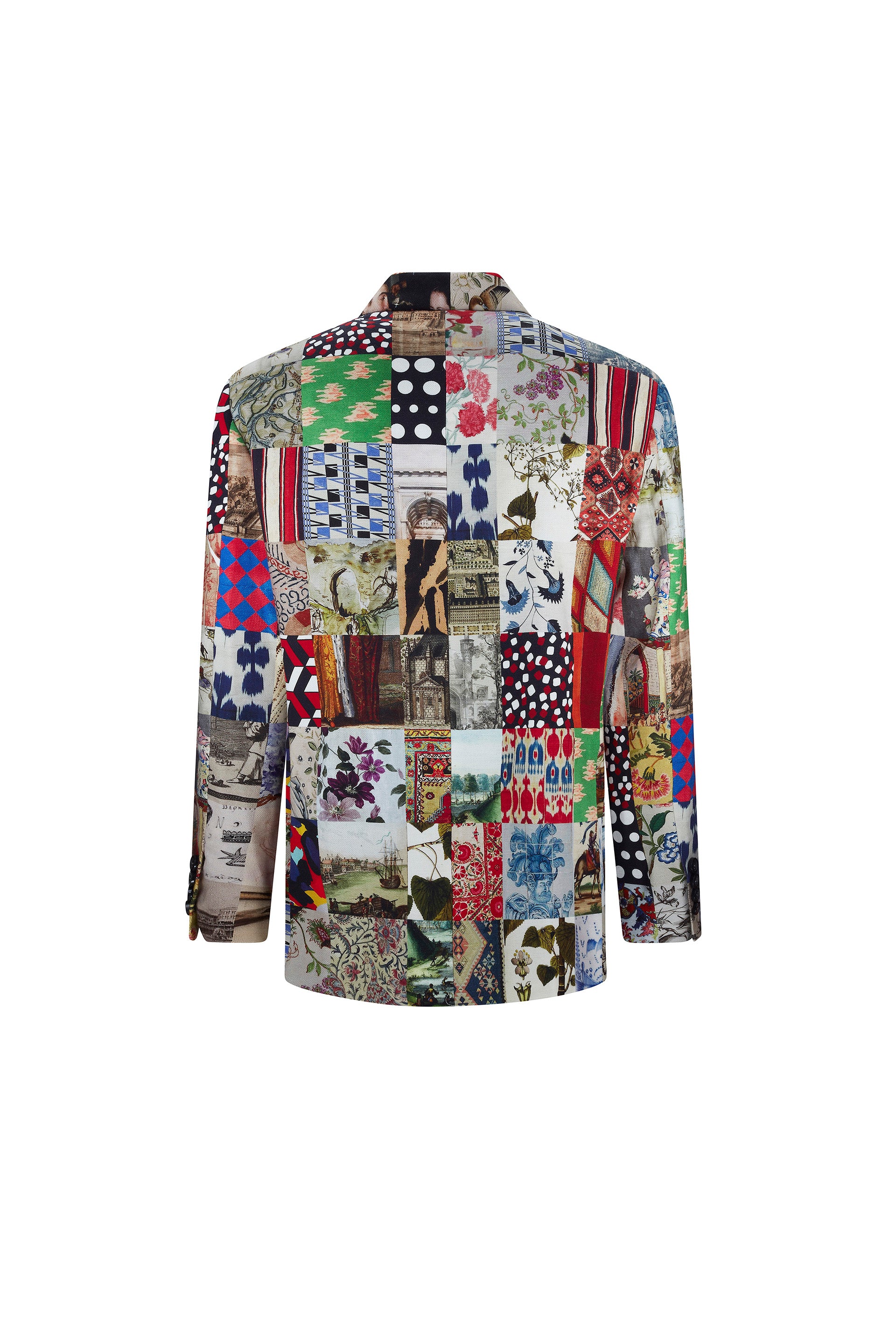 'BLOOMSBURY COLLAGE' MEN'S DOUBLE BREASTED JACKET - JACKETS - Libertine