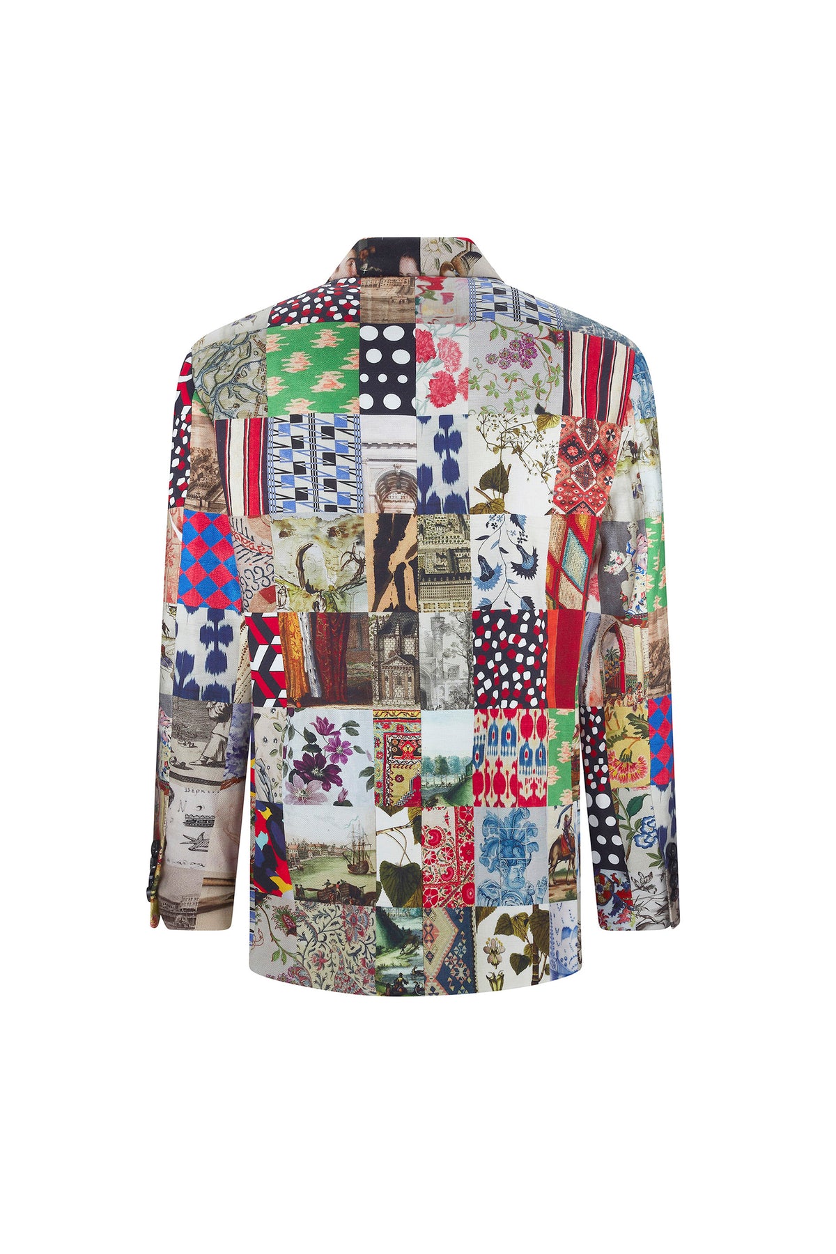 'BLOOMSBURY COLLAGE' MEN'S DOUBLE BREASTED JACKET - JACKETS - Libertine