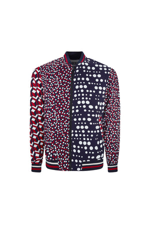 'RED WHITE AND BLUE MASH UP' BOMBER JACKET