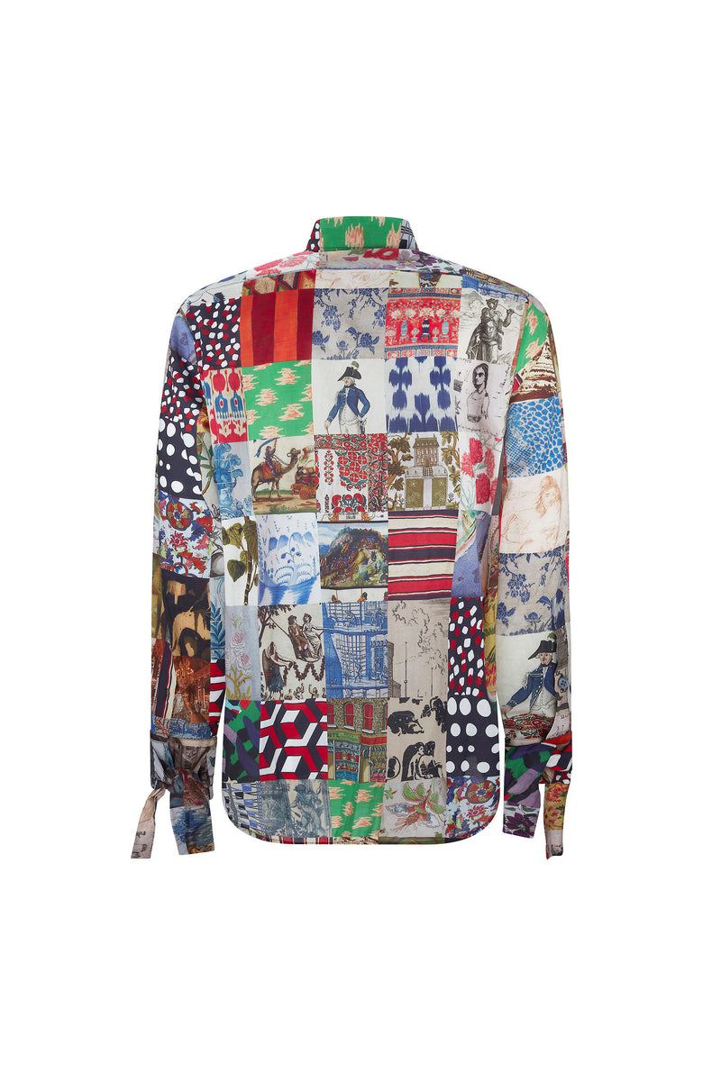 'BLOOMSBURY COLLAGE' MENS RUFFLE CLASSIC SHIRT - CLASSIC SHIRTS - Libertine