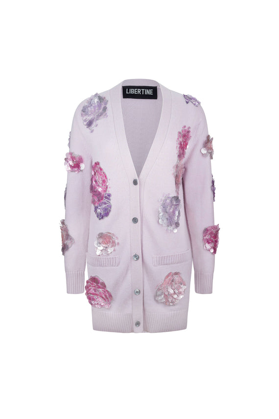 'PALM BEACH' EMBELLISHED OVERSIZED CARDIGAN - - Libertine - Main image