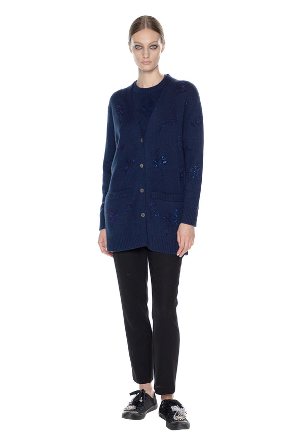 'KIND OF BLUE' OVERSIZED CARDIGAN -  - Libertine