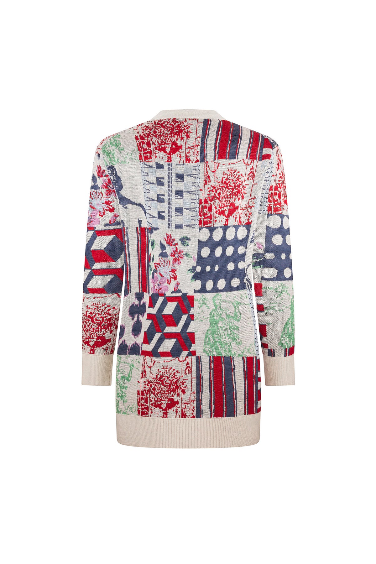 'BLOOMSBURY COLLAGE' OVERSIZED CARDIGAN - CARDIGANS - Libertine