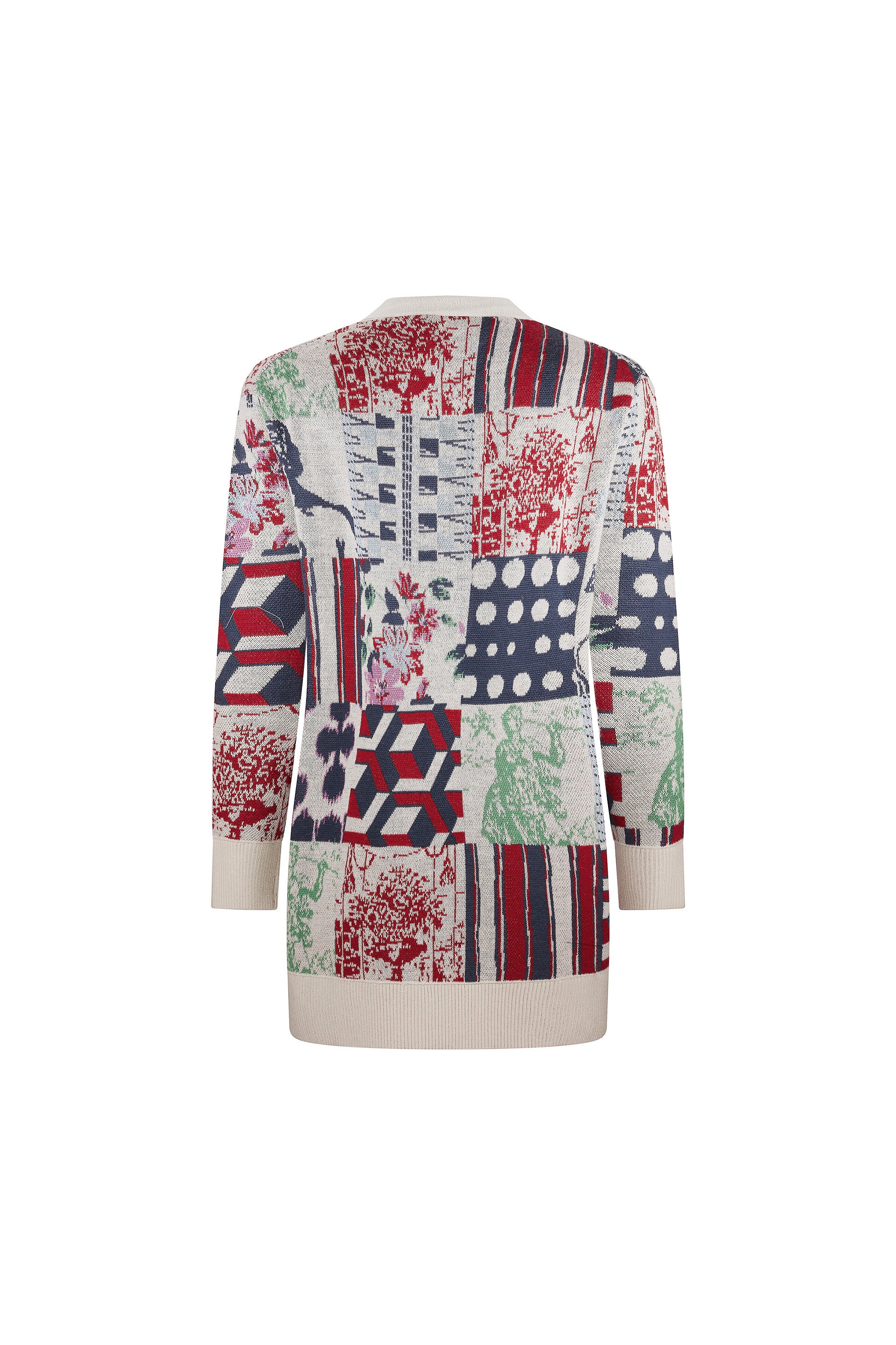 'BLOOMSBURY COLLAGE' OVERSIZED CARDIGAN - CARDIGANS - Libertine