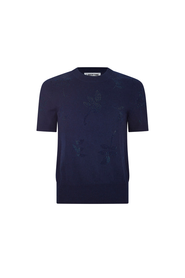 'KIND OF BLUE' SHORT SLEEVE PULLOVER - - Libertine