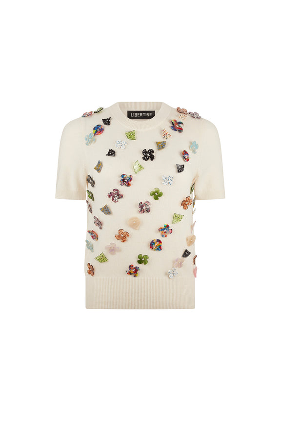 'BUTTON TOWN' SHORT SLEEVE PULLOVER - Women's Knits - Libertine