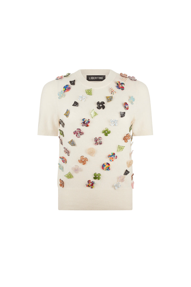 'BUTTON TOWN' SHORT SLEEVE PULLOVER - Women's Knits - Libertine