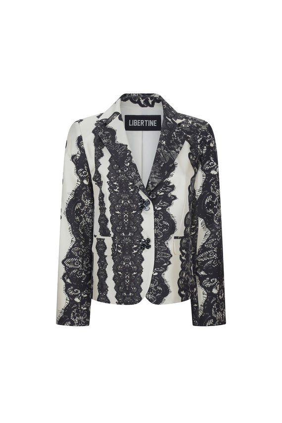 'VENETIAN LACE' L/S SHORT JACKET WITH CRYSTALS - - Libertine - Main image