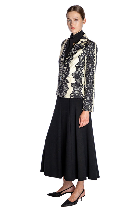 'VENETIAN LACE' L/S SHORT JACKET WITH CRYSTALS - - Libertine