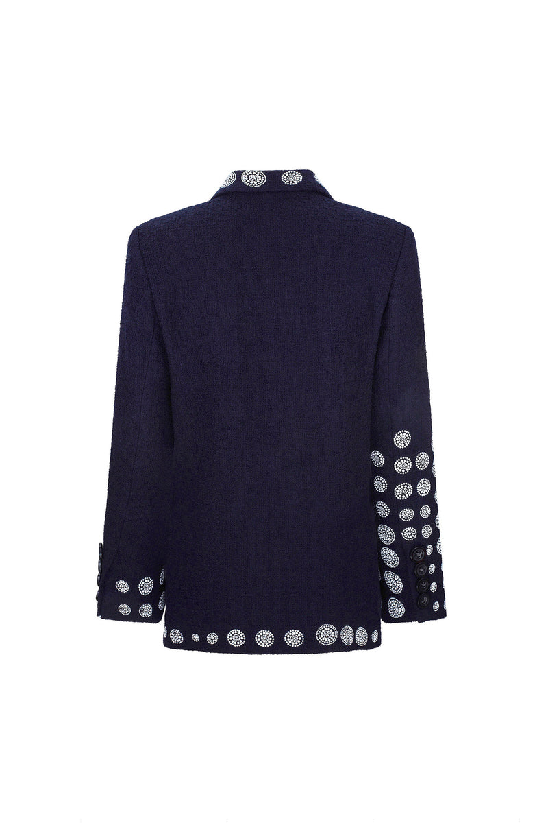 'DOT DOTISM' EMBELLISHED DOUBLE BREASTED BLAZER - JACKETS - Libertine