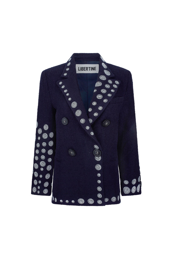 'DOT DOTISM' EMBELLISHED DOUBLE BREASTED BLAZER - JACKETS - Libertine - Main image