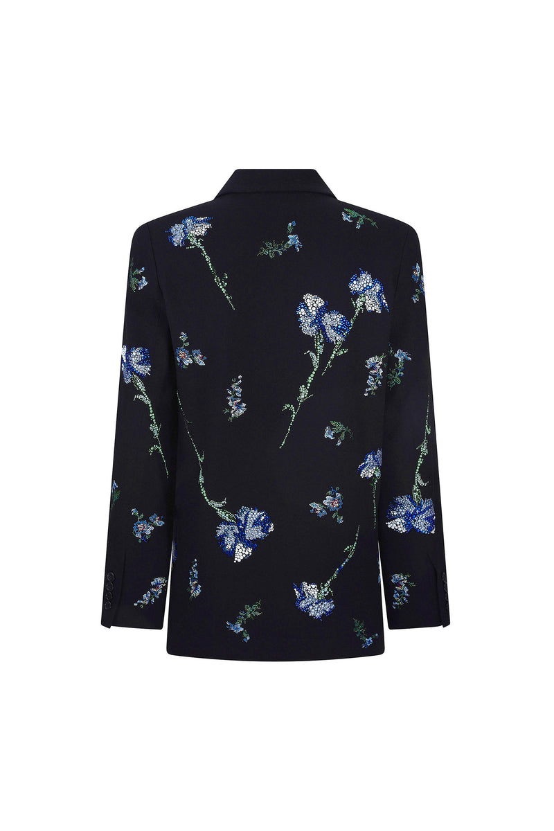 'CECIL BEATON BLUE CARNATION' DOUBLE BREASTED JACKET - JACKETS - Libertine
