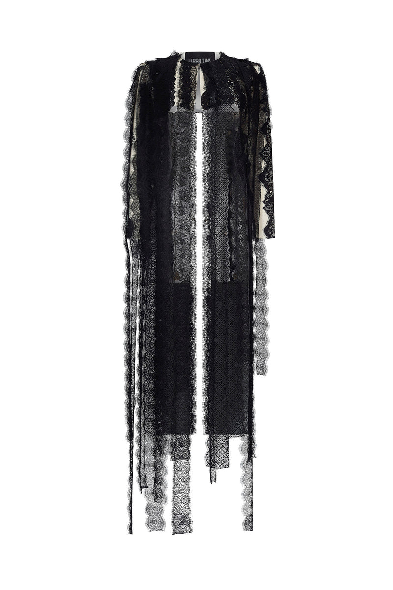 'VENETIAN LACE' FLY AWAY BOLERO WITH CRYSTALS - - Libertine