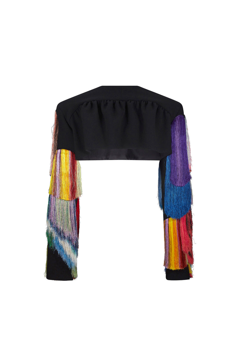 'FRINGE WITH BENEFITS' FLY AWAY BOLERO - - Libertine