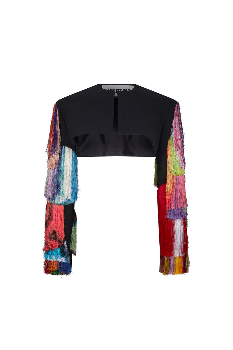 'FRINGE WITH BENEFITS' FLY AWAY BOLERO - - Libertine