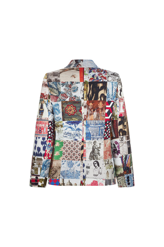 'BLOOMSBURY COLLAGE' PATCH POCKET JACKET - JACKETS - Libertine