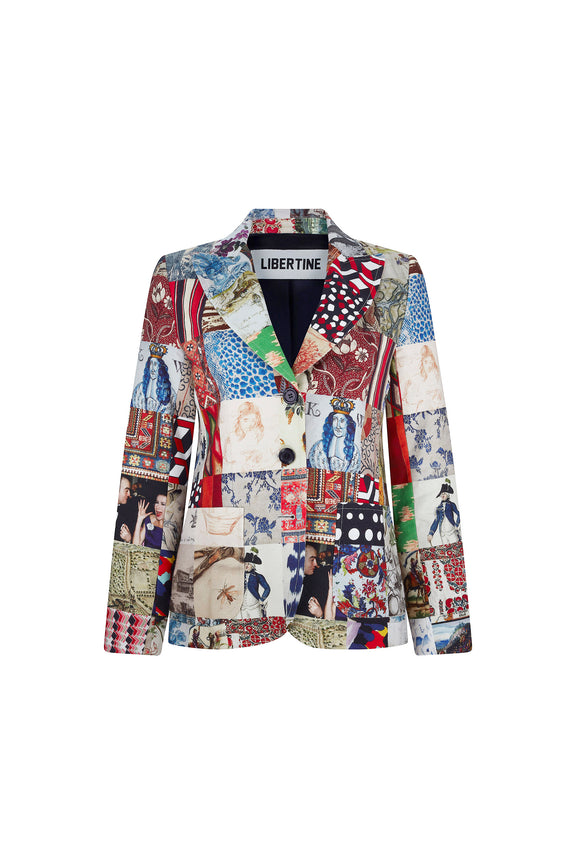 'BLOOMSBURY COLLAGE' PATCH POCKET JACKET - JACKETS - Libertine