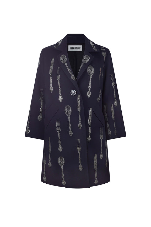 'MICHELIN STAR' NOTCHED LAPEL COAT - - Libertine