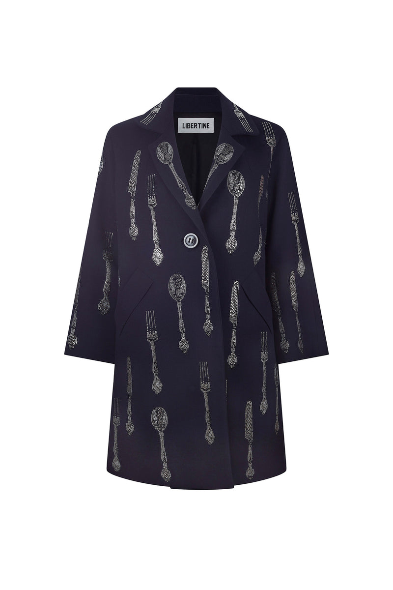 'MICHELIN STAR' NOTCHED LAPEL COAT - - Libertine