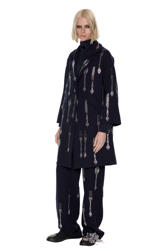 'MICHELIN STAR' NOTCHED LAPEL COAT -  - Libertine