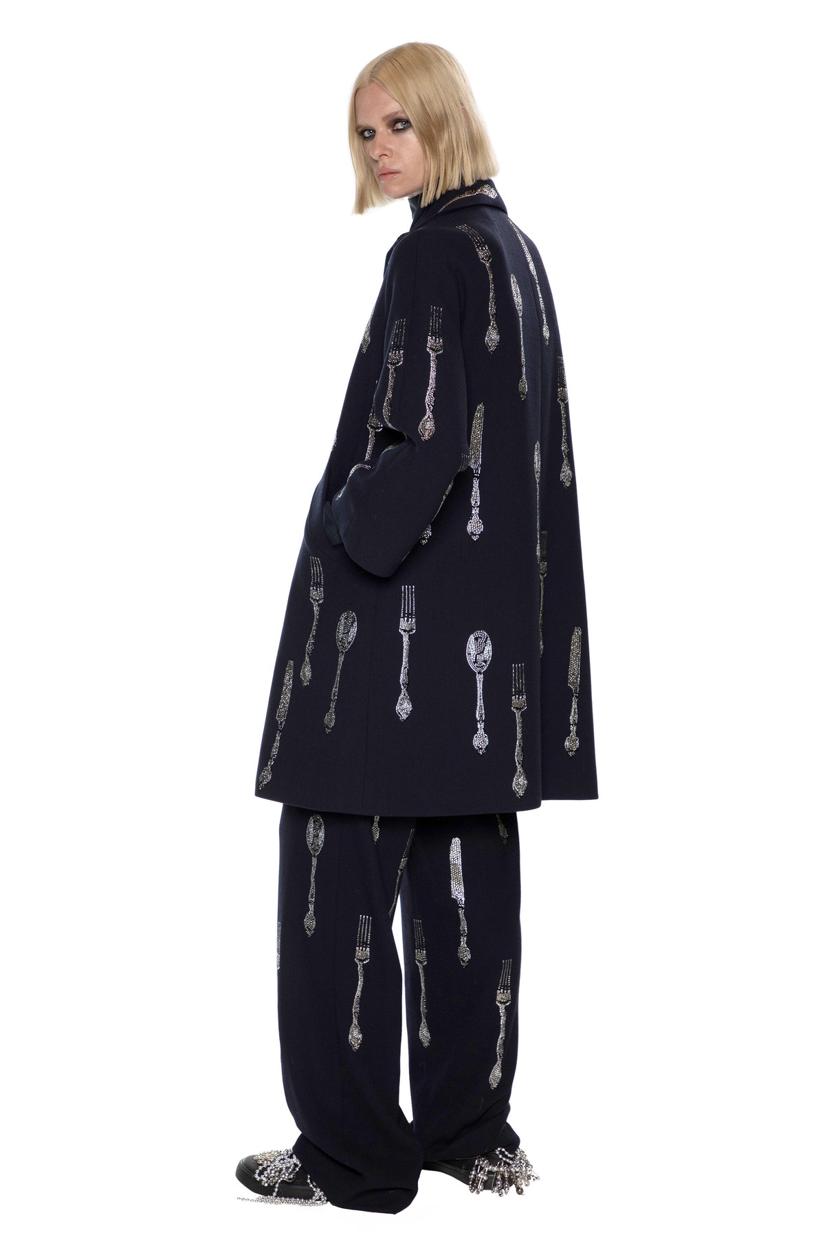 'MICHELIN STAR' NOTCHED LAPEL COAT -  - Libertine
