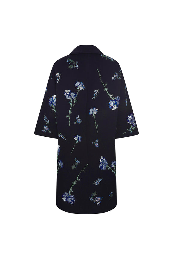 'CECIL BEATON BLUE CARNATION' PATCH POCKET COAT - COATS - Libertine