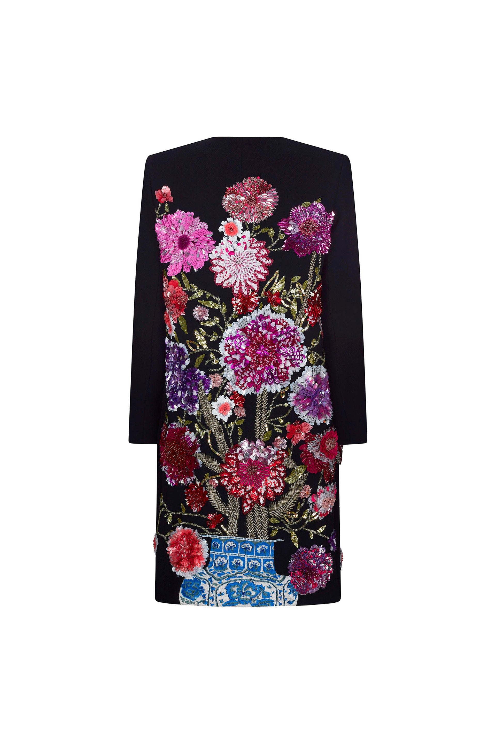 'PINK GARDEN' CLASSIC COLLARLESS COAT -  - Libertine