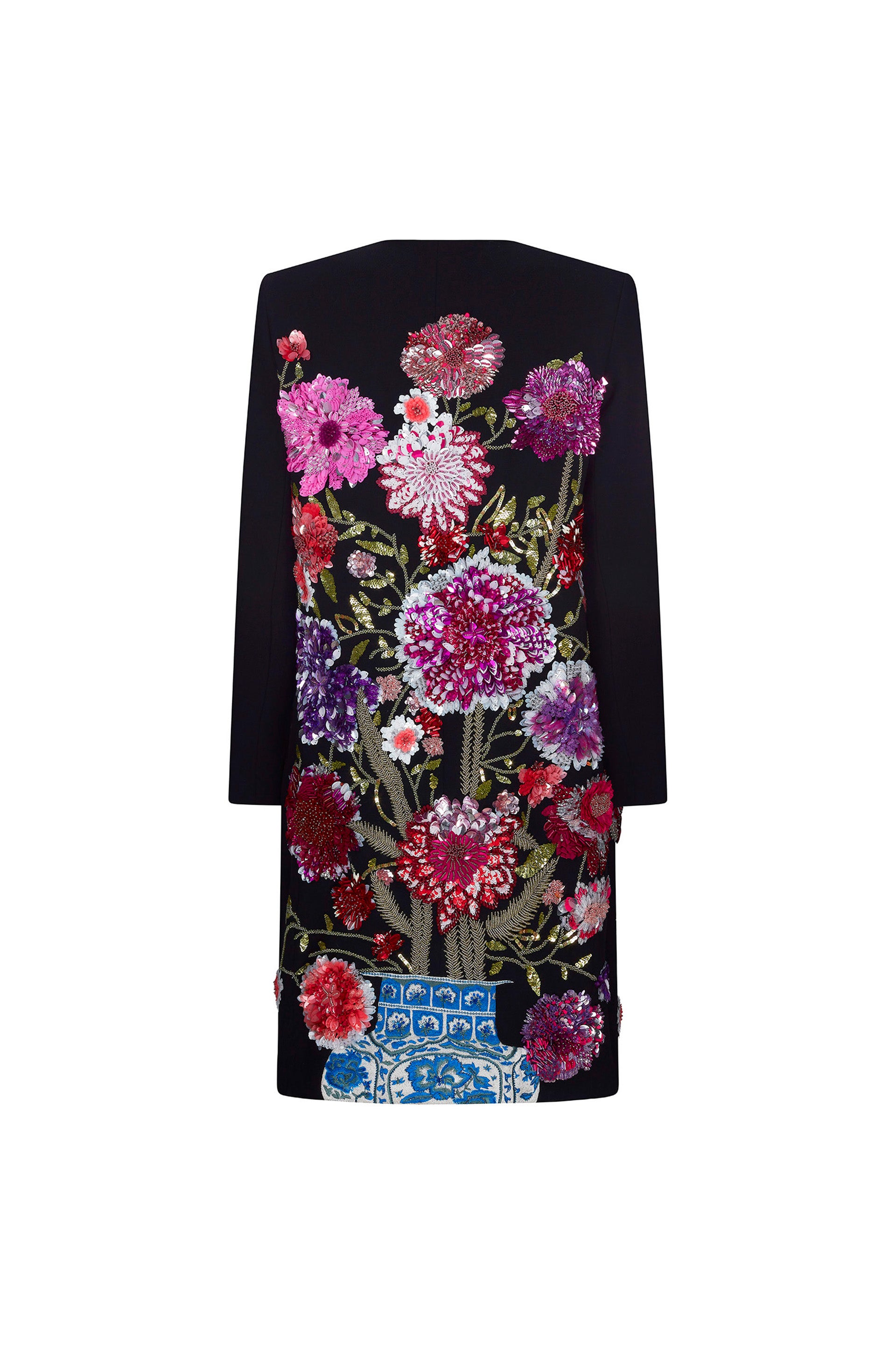 'PINK GARDEN' CLASSIC COLLARLESS COAT - - Libertine