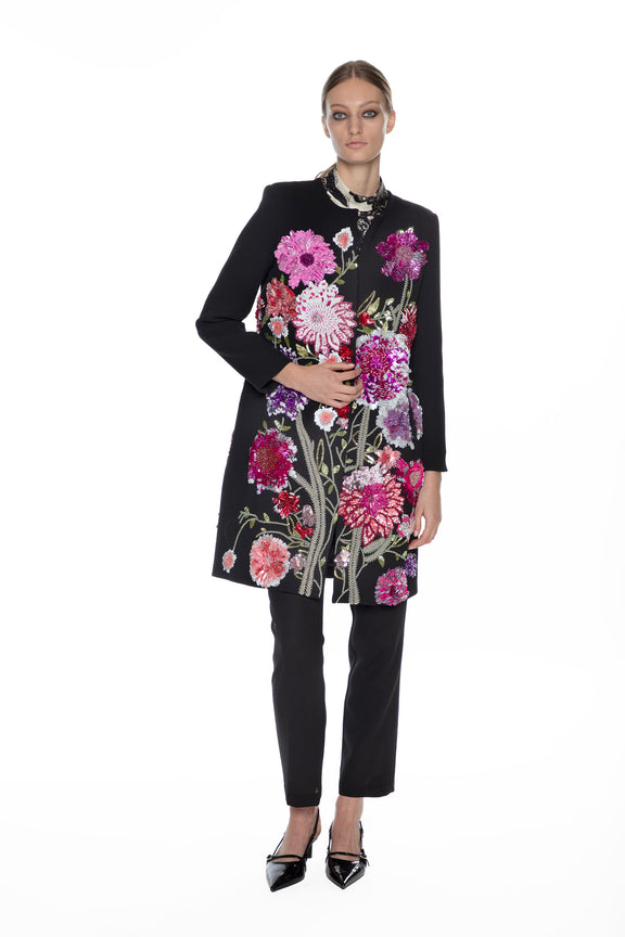 'PINK GARDEN' CLASSIC COLLARLESS COAT -  - Libertine