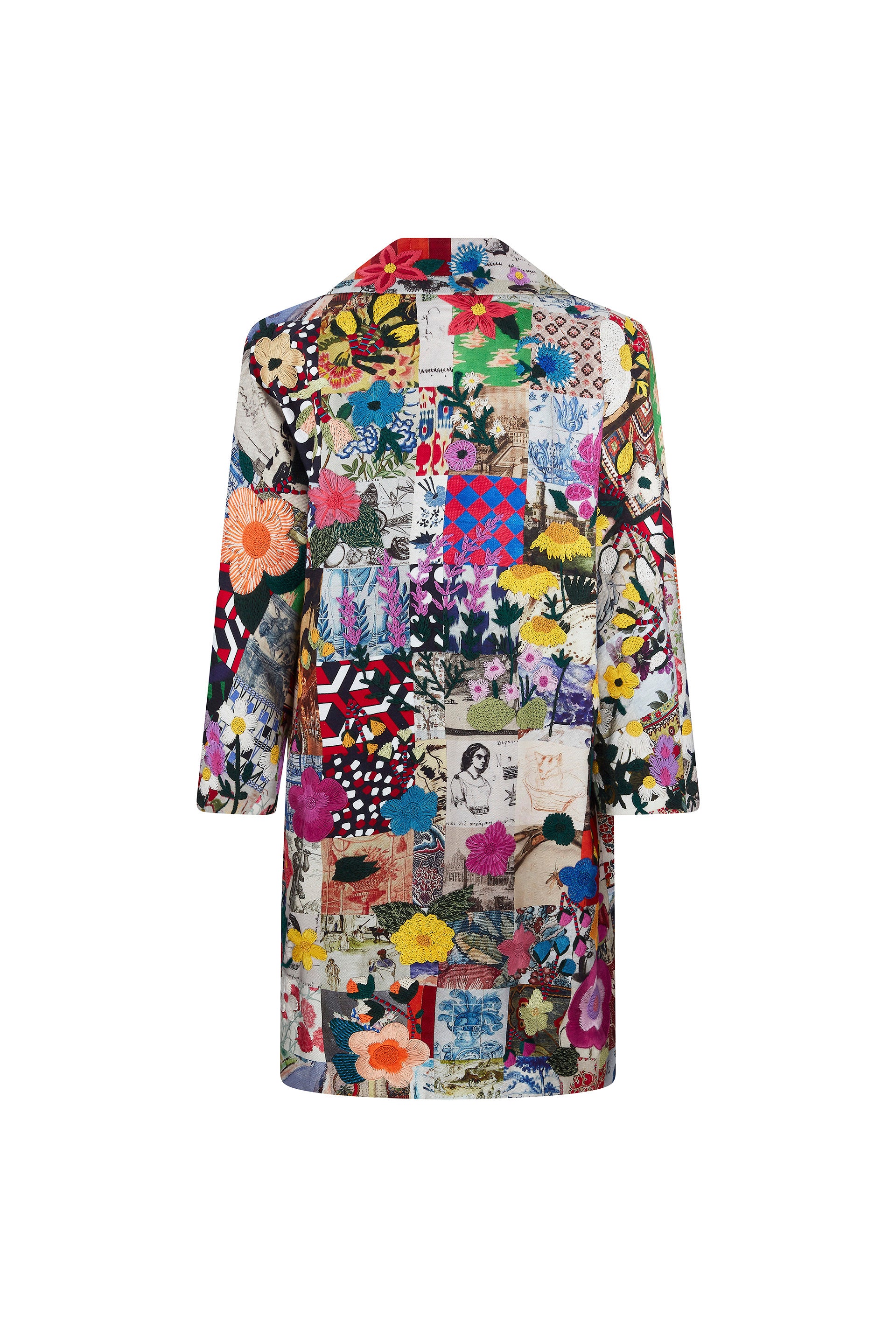 'BLOOMSBURY COLLAGE' L/S OVERSIZED COAT - COATS - Libertine