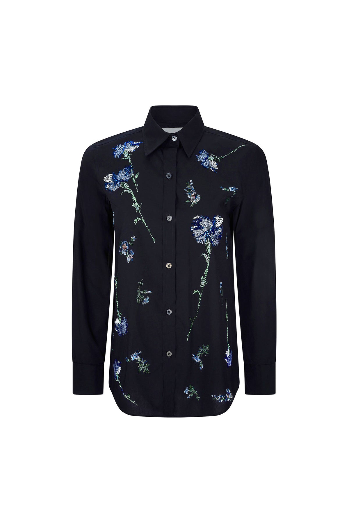 'CECIL BEATON BLUE CARNATION' NEW CLASSIC SHIRT - CLASSIC SHIRTS - Libertine